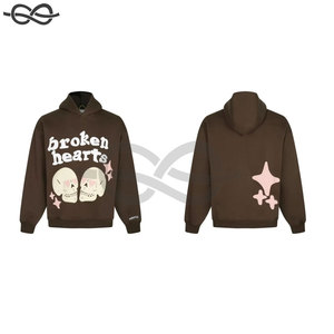 Haute Qualité 500 Gsm Fabricant Logo Personnalisé Haute Qualité 3d Puff Print Pull Unisexe Zip Up Avec Soie Satin Doublé Hoodies - Product Image 1