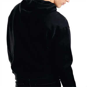 Sudadera con capucha de alta calidad para hombre, mezcla de algodón y poliéster, logotipo personalizado negro, diseño impreso, temporada de invierno, con capucha, OEM disponible - Product Image 3