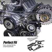 Supports de climatisation surélevés BEVINSEE + Kit de supports de pompe de direction assistée à courroie serpentine pour moteur LS pour Chevrolet SUV Camion 5.3L 5.7L