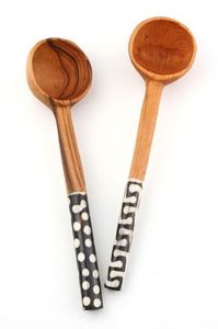 Juego de cubiertos de madera duraderos de alta calidad para bodas, textura estética y superficie lisa no tóxica apta para alimentos - Product Image 4