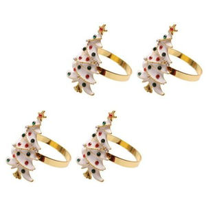 Modern Golden D Shape Napkin Rings <b>Half</b>-<b>Moon</b> Napkin Holders For Wedding Dinner <b>Table</b> Decorations Restaurant & Home Party Supply - Product Image 4