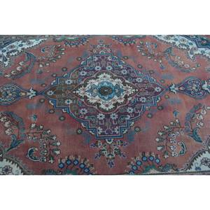 Vintage Turkish Rug Large Area 5.7 X 9.6 ft Classic <b>Red</b> Beige Abstract Pattern <b>Wool</b> Material 10mm Latex for Hallway Room Decor - Product Image 5