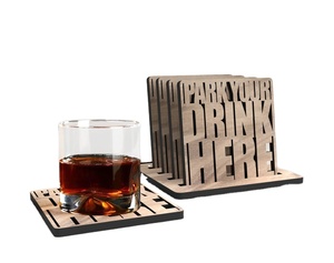 Customize Logo Printed Coaster Wooden Best Quality Hot Selling Handmade Bulk Quantity <b>Cheap</b> Price Wholesale Manufacturer 2023 - Product Image 1