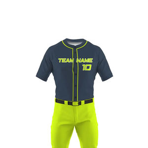 Conjunto de camisetas de béisbol con estampado de rayas por sublimación personalizada para hombres 2025, camisas y pantalones de béisbol en blanco, uniforme, ropa de softbol para hombres - Product Image 4