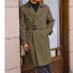 Manteau Trench Classique Long Vêtement d'extérieur Design élégant Tissu léger Convient pour un usage quotidien et la superposition saisonnière - Product Image 3