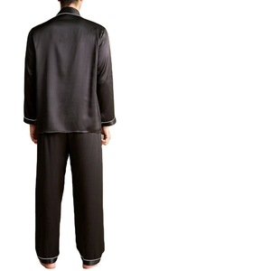 Conjunto de Pijama de Lujo para Hombre, de Alta Calidad, Satinado, Transpirable, Térmico, de Manga Larga, de 2 Piezas, para Verano, el Más Vendido - Product Image 4