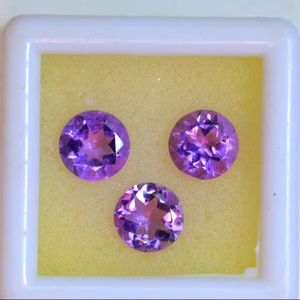 Preciosa piedra preciosa de amatista de 4mm a 8mm, forma redonda, corte facetado, amatista, piedra semipreciosa, lo mejor para hacer joyas - Product Image 6