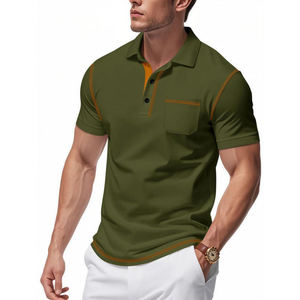 Alta calidad secado rápido transpirable poliéster Spandex Digital impreso Regular Fit Golf camisa para hombres Casual verano para Polo camisa - Product Image 3