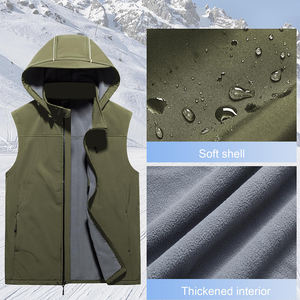 Chaleco Softshell ligero transpirable para hombre, poliéster, impermeable, a prueba de viento, para Golf y correr, chaleco de tela tejida - Product Image 5