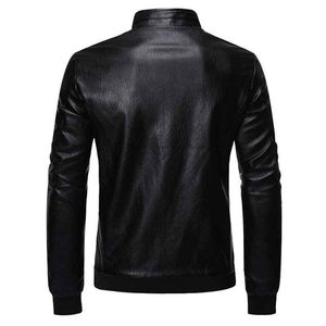 Chaqueta de Cuero para Hombre de Alta Calidad, Diseño Personalizado, Moda Urbana de Invierno, Impermeable, Transpirable, Tela de Lona, Nueva Llegada - Product Image 6