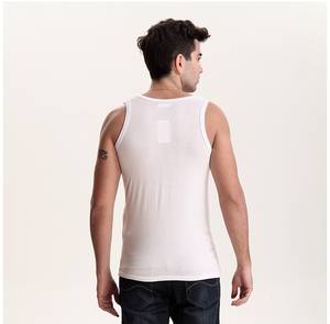 Alta calidad 95% algodón 5% Spandex elástico entrenamiento camiseta sin mangas Fitness entrenamiento camiseta culturismo sin mangas gimnasio camisa para hombres - Product Image 6