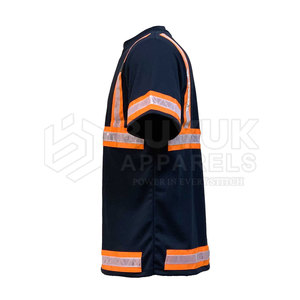 <b>Hi</b> <b>Vis</b> Short Sleeve Reflective Breathable 100% Polyester Regular Fit <b>Shirt</b> for Infrastructure Work High Visibility - Product Image 4