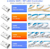 C01W C02W C03W C04W C05W Tuya WiFi BT Contrôleur LED DC12-24V Alexa Google Home Compatible RGB/RGBW CCT LED Strip Smart Dimmer