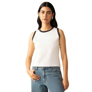 Top Corto de Mujer de Diseño Personalizado de Moda, Suave y Elástico, Blusa sin Mangas para Mujer para Ropa Deportiva, Gimnasio y Uso Diario - Product Image 1