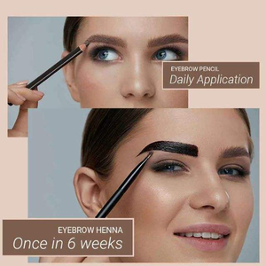 ชุดคิ้วสีเฮนน่าสีน้ำตาลปานกลางแบบธรรมชาติกันน้ำติดทนนานแป้งเขียนคิ้วแบบกึ่งถาวร6สัปดาห์เครื่องสำอางสำหรับดวงตา - Product Image 5