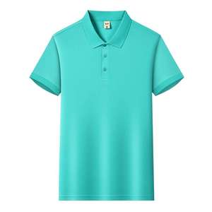T-shirt de golf en tricot à manches courtes décontracté d'affaires d'été pour hommes, polos respirants, technique solide d'impression brodée - Product Image 3