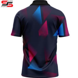 Chemises polo de golf pour hommes à col, impression intégrale par sublimation, 100% polyester, logo de designer personnalisé - Product Image 2