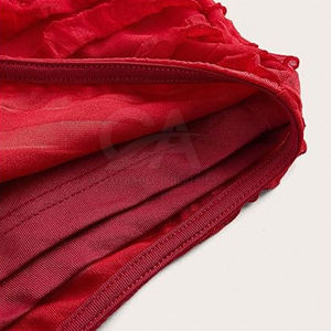 Venta caliente último diseño de buena calidad volantes pantalones cortos Color personalizado High Street mujeres pantalones cortos bajo MOQ volantes pantalones cortos - Product Image 3