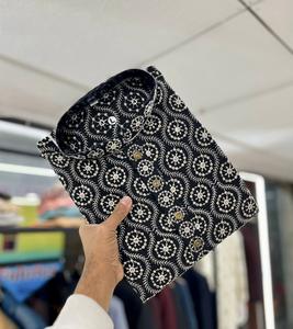 Tela de Algodón Puro con Espejo Bordado Trabajo Kurtas para Hombre - Product Image 2