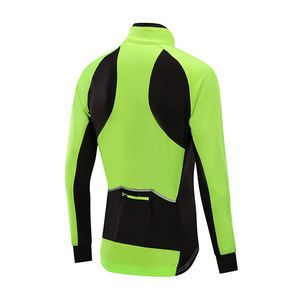 Moda de alta calidad 2025 chaqueta de ciclismo personalizada para hombre cuello alto bolsillos con cremallera secado rápido impermeable a prueba de viento - Product Image 3