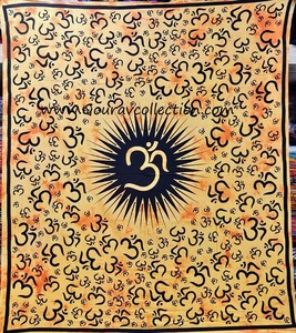 POTLYI OLD OM PRINT Draps de lit, Décoration d'intérieur, Tapisseries murales, Décorations murales pour la maison et les cadeaux GC-TPDB-248.. - Product Image 2