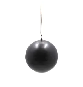 Decoración de árbol de Navidad de tendencia superior, campanas colgantes en forma de bola negra, adorno de acabado redondo festivo - Product Image 1