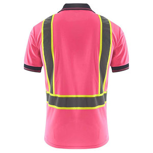 เสื้อโปโลสะท้อนแสงสำหรับผู้ชาย แขนสั้น มองเห็นได้ชัดเจน เหมาะสำหรับงานก่อสร้าง ป้องกันรอยยับ พิมพ์ลาย - Product Image 3