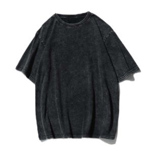 Camiseta de Algodón Extra Grande con Logotipo Personalizado, Impresión por Inyección Directa, Cuello Redondo, Camisetas Lisas de Alta Calidad, Estilo Desgastado, Unisex - Product Image 1