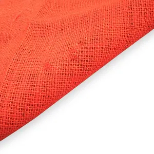 Top Quality 100% Jute Hessain Cloth Orange Color Dyed 38 Inch Biodegradable Jute Burlap Fabric for Decor and Crafts