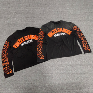 เสื้อสเวตเตอร์ผ้าคอตตอน100% ระบายอากาศได้ดีพิมพ์ลายหน้าจอใหญ่พิเศษโลโก้ตามสั่ง - Product Image 1