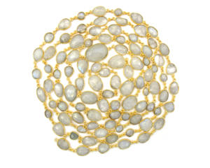 อัญมณีธรรมชาติพร้อมชุบทอง18K ทำด้วยมือแฟชั่นสวยงามของขวัญสำหรับโซ่ตัวเชื่อมต่อฝาของเธอ - Product Image 5