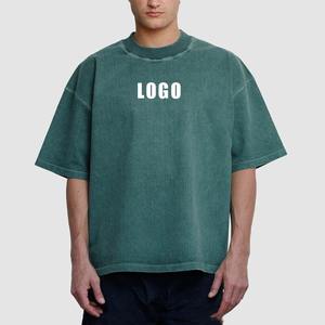 T-shirt Streetwear Oversize Homme 100% Coton Tricoté 230gsm Respirant Manches Courtes Vierge Personnalisable Délavé à l'Acide - Product Image 2