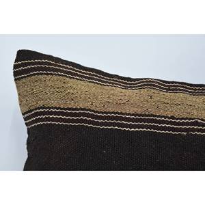 หมอนอิงลายทางสไตล์โบฮีเมียนวินเทจ ทำจากขนสัตว์ ขนาด 16x36 นิ้ว สีน้ำตาล หรูหรา ทออย่างดี เป็นมิตรกับสิ่งแวดล้อม ไม่ลื่น ถอดซักได้ ใช้ตกแต่ง - Product Image 2