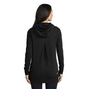 Sweats à capuche en molleton personnalisés pour femmes noires vente en gros pour femmes - Product Image 3