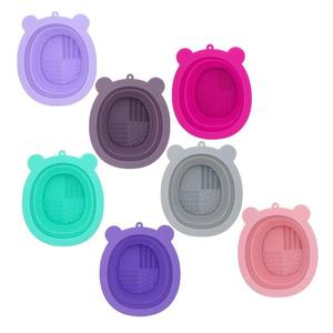 ISSILI - Tazón de Limpieza Plegable de Silicona con Forma de Oso, Herramienta de Maquillaje, para Lavar Esponjas, Herramienta de Belleza, Almohadilla de Limpieza, para Uso Doméstico - Product Image 2