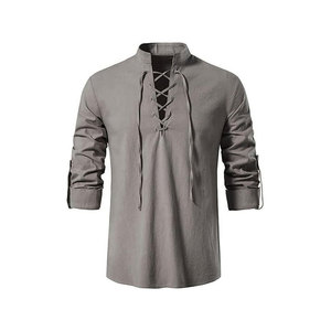 Recreación de disfraces con cordones, camisa, vendaje, ropa de mediana edad, pantalones para adultos, cinturón - Product Image 2