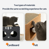 Nouveaux lits pliables en feutre personnalisés en usine nids à gratter pour chats de grande taille à la mode