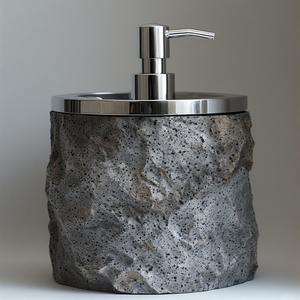 Distributeur de savon moderne de luxe en métal de haute qualité, écologique, durable et personnalisable pour les espaces de salle de bain et de cuisine contemporains - Product Image 6