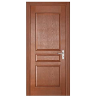 Porte de Villa CAESAR DOOR, Porte Simple en Bois Massif, Cadres en Bois Fini Naturel, Style Classique Moderne, Étanche, ISO 9001