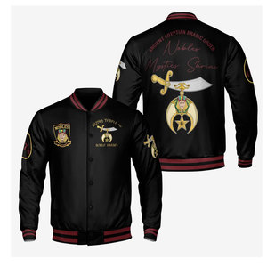 Chaqueta Masónica Personalizada de Alta Calidad con Símbolo Masónico, Chaqueta Universitaria Masónica Personalizada - Product Image 1