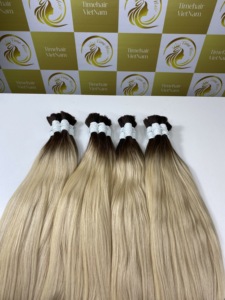 Cabello humano vietnamita crudo 100% para cabello a granel Ombre con estilos de ondas naturales Muchas texturas Longitudes Todos los colores disponibles Blanqueamiento - Product Image 5