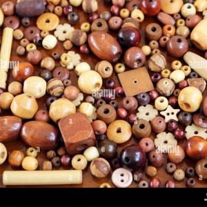 Cuentas Redondas de Madera de Colores, Cuentas de Madera con Forma Personalizada y de Colores, Producto Artesanal Indio Hecho a Mano - Product Image 4