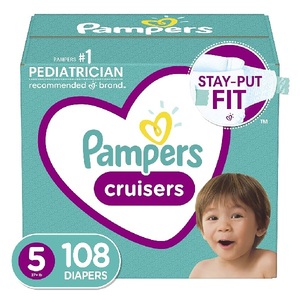 Pañales desechables 100% a prueba de fugas Pampers Cruisers con lados flexibles para mayor movimiento, disponibles en todos los tamaños a precios de fábrica. - Product Image 1