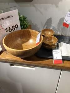 Bol de service en bois de luxe fait main avec finition naturelle, idéal pour les salades, la salle à manger et la cuisine, parfait pour les occasions de mariage - Product Image 3