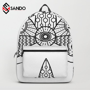 กระเป๋านักเรียนสำหรับผู้หญิง,กระเป๋าเป้สะพายหลังสำหรับนักเรียนพิมพ์ลายได้ตามต้องการ - Product Image 4