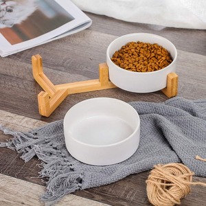 Eco FRIEND, accesorios para mascotas, soporte para cuenco de madera para mascotas, soportes de madera natural para cuencos de alimentación para perros y gatos - Product Image 6
