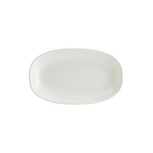 Assiette ovale minimaliste gourmet de 24 cm en forme de bateau - Product Image 1