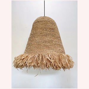 Lámpara colgante de tranquilidad texturizada de nuevo diseño, accesorio de ratán tejido natural, yute y algas marinas para espacios de vida serenos - Product Image 4