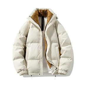 2025 Men's Custom High Street Embroidery Loose Cotton-<b>Padded</b> <b>Waterproof</b> Breathable Puffer <b>Jacket</b> Logo Autumn Winter Outdoor - Product Image 2