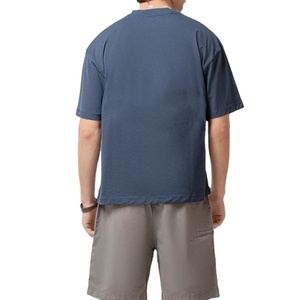 Lightweight Summer Wear Silk/Cotton Canvas T-Shirt <b>Down</b> Shoulder Neck Men's Casual Breathable Quick Dry Outdoor Tee - Product Image 2